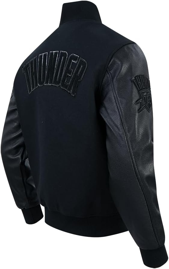 image:imagePro Standard Mens NBA Classic Varsity JacketTriple Black
