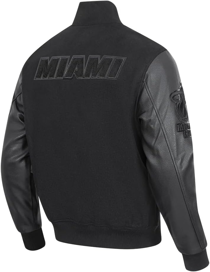 image:imagePro Standard Mens NBA Classic Varsity JacketTriple Black