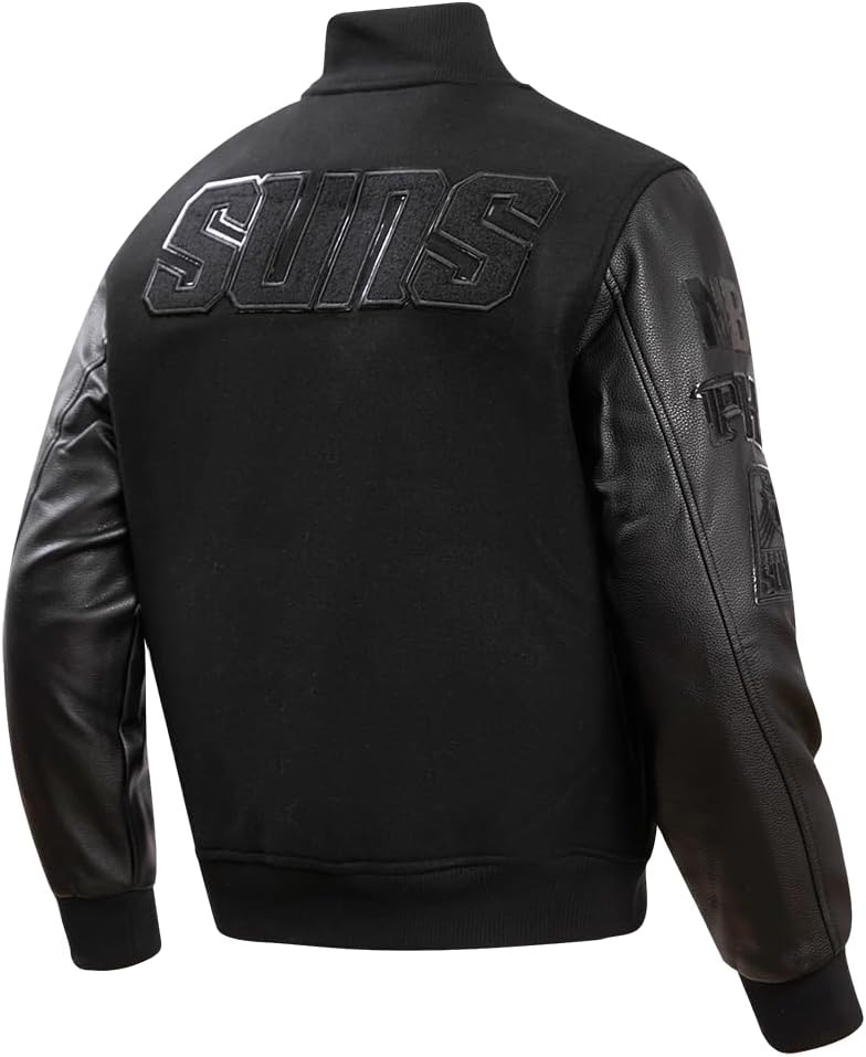 image:imagePro Standard Mens NBA Classic Varsity JacketTriple Black