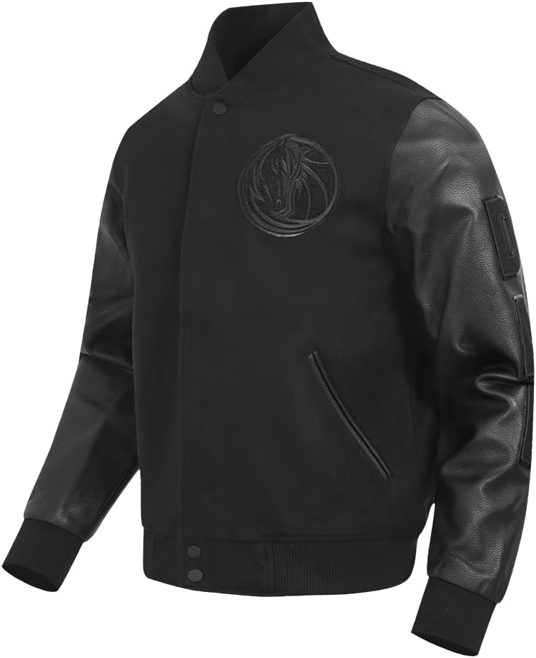 image:imagePro Standard Mens NBA Classic Varsity JacketTriple Black