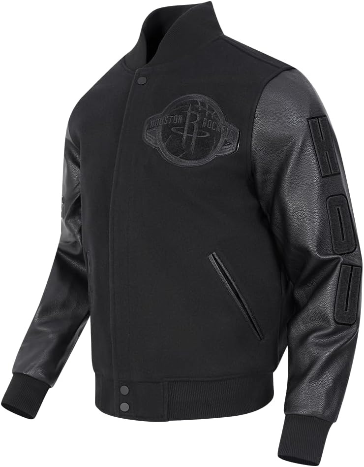 image:imagePro Standard Mens NBA Classic Varsity JacketTriple Black