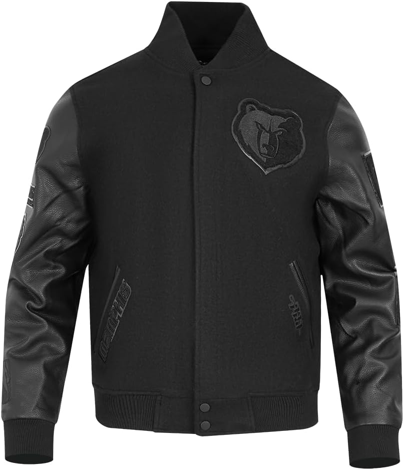 image:imagePro Standard Mens NBA Classic Varsity JacketTriple Black