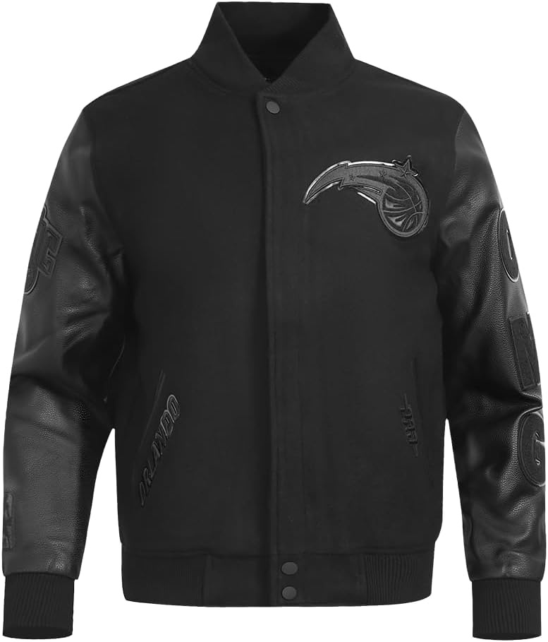 image:imagePro Standard Mens NBA Classic Varsity JacketTriple Black