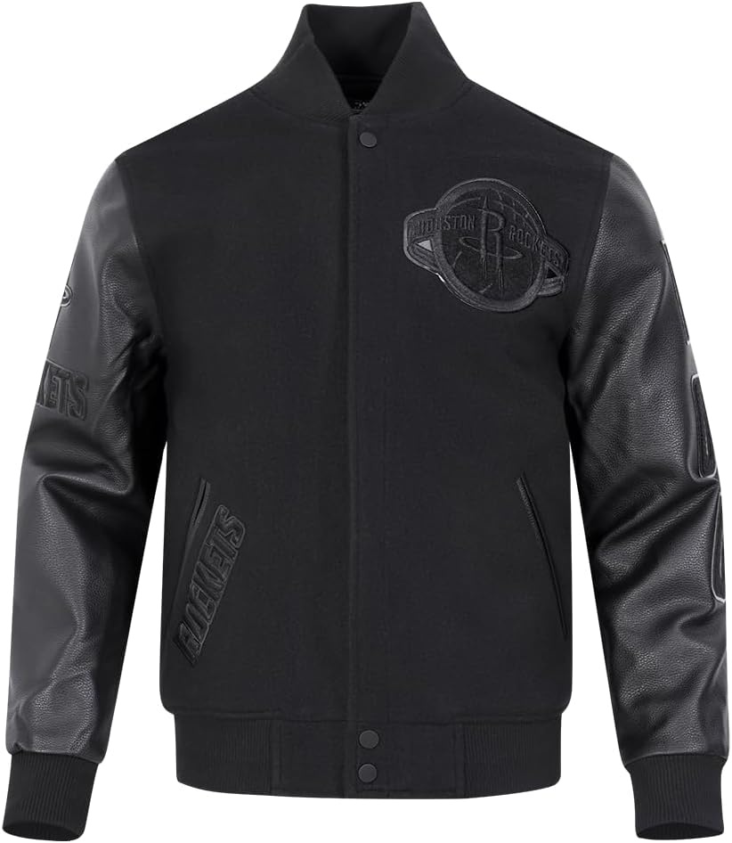 image:imagePro Standard Mens NBA Classic Varsity JacketTriple Black