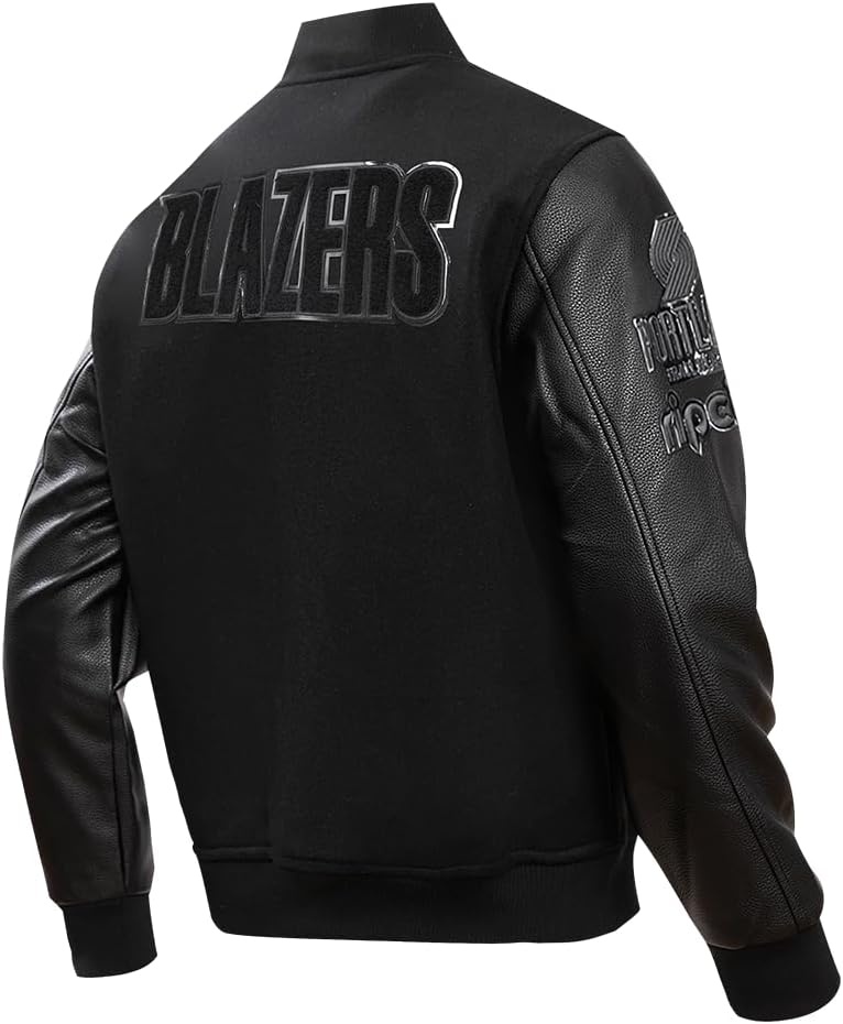image:imagePro Standard Mens NBA Classic Varsity JacketTriple Black