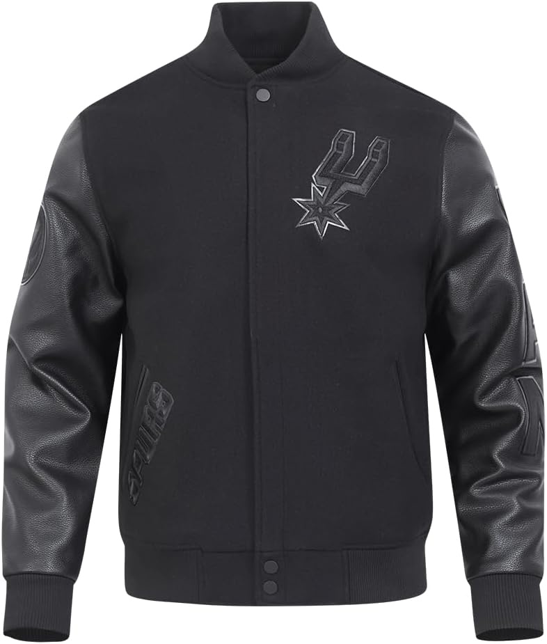 image:imagePro Standard Mens NBA Classic Varsity JacketTriple Black