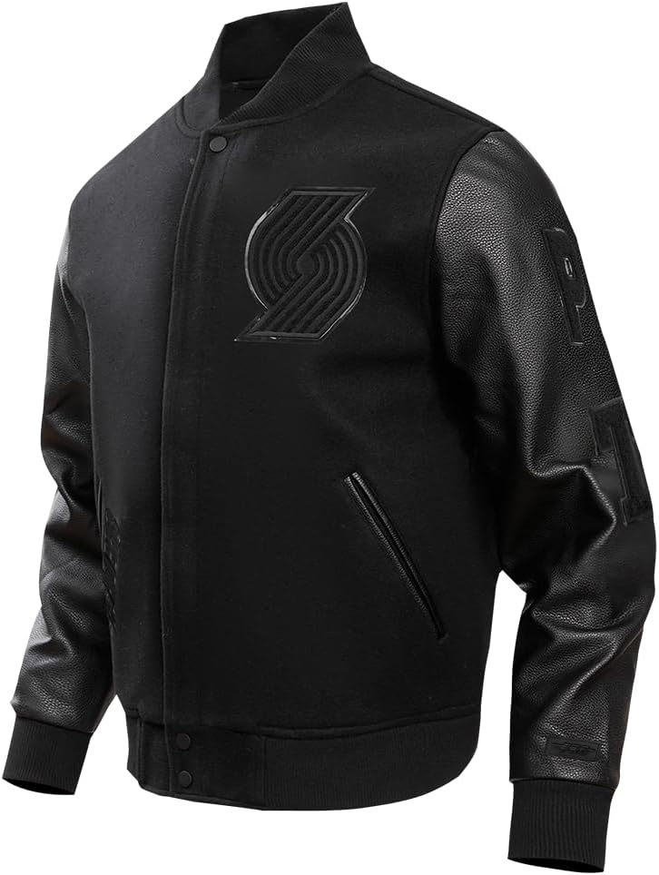 image:imagePro Standard Mens NBA Classic Varsity JacketTriple Black