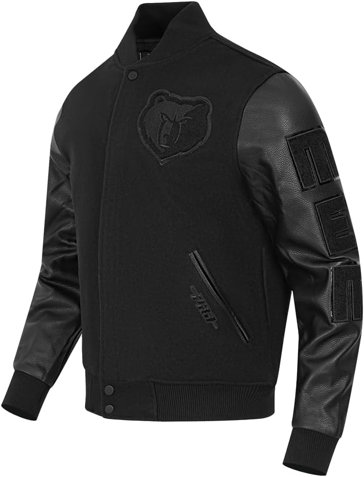 image:imagePro Standard Mens NBA Classic Varsity JacketTriple Black