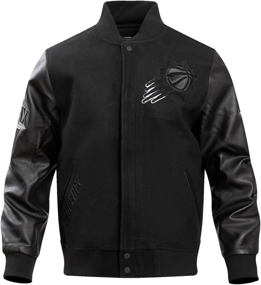 image:imagePro Standard Mens NBA Classic Varsity JacketTriple Black