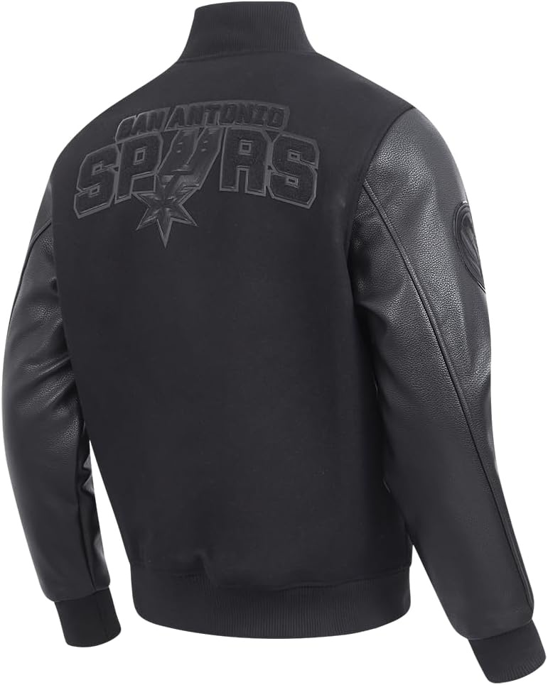 image:imagePro Standard Mens NBA Classic Varsity JacketTriple Black