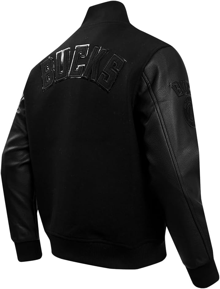 image:imagePro Standard Mens NBA Classic Varsity JacketTriple Black