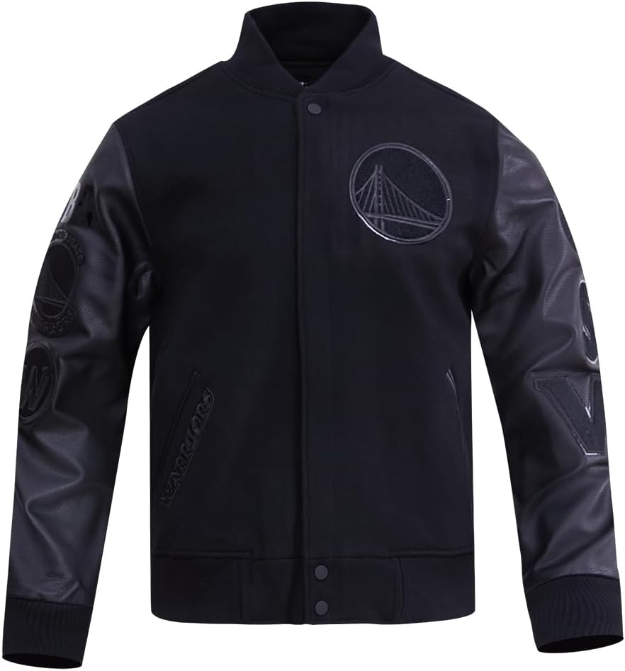 image:imagePro Standard Mens NBA Classic Varsity JacketTriple Black