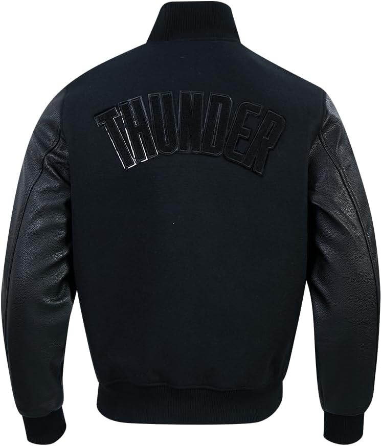 image:imagePro Standard Mens NBA Classic Varsity JacketTriple Black