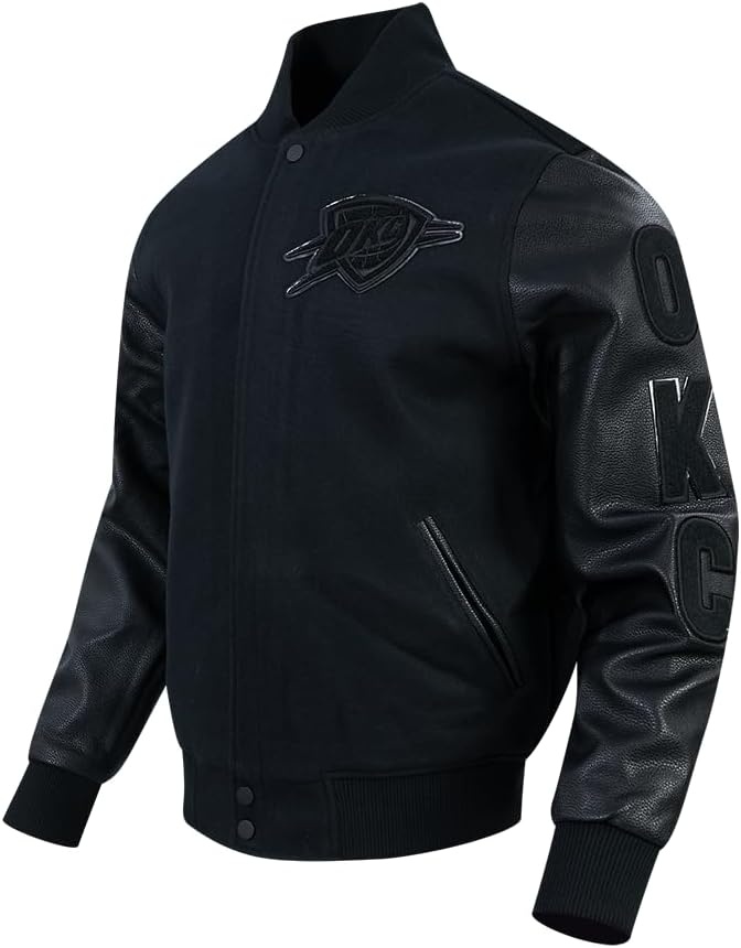 image:imagePro Standard Mens NBA Classic Varsity JacketTriple Black