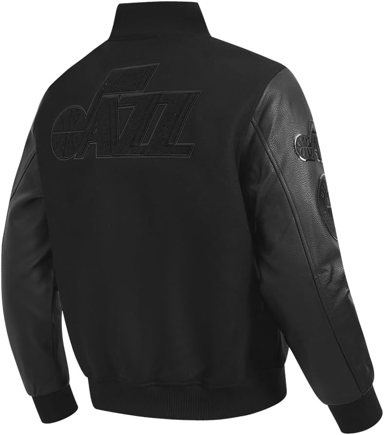image:imagePro Standard Mens NBA Classic Varsity JacketTriple Black