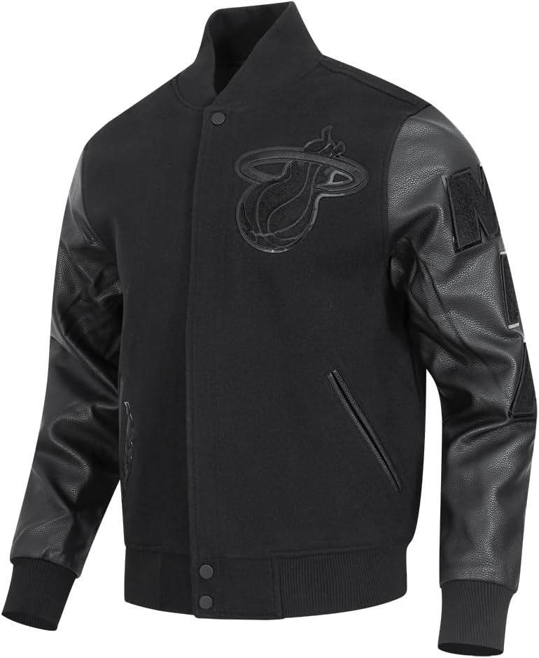 image:imagePro Standard Mens NBA Classic Varsity JacketTriple Black