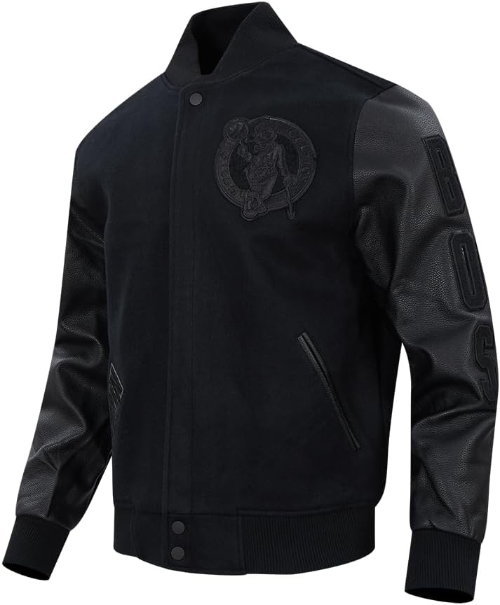 image:imagePro Standard Mens NBA Classic Varsity JacketTriple Black