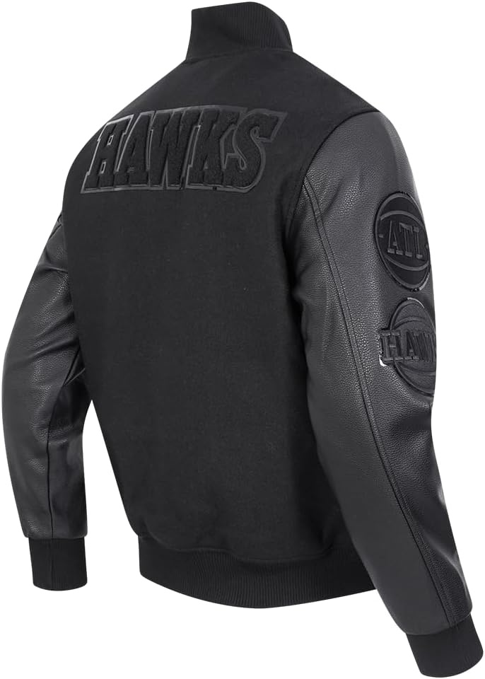 image:imagePro Standard Mens NBA Classic Varsity JacketTriple Black