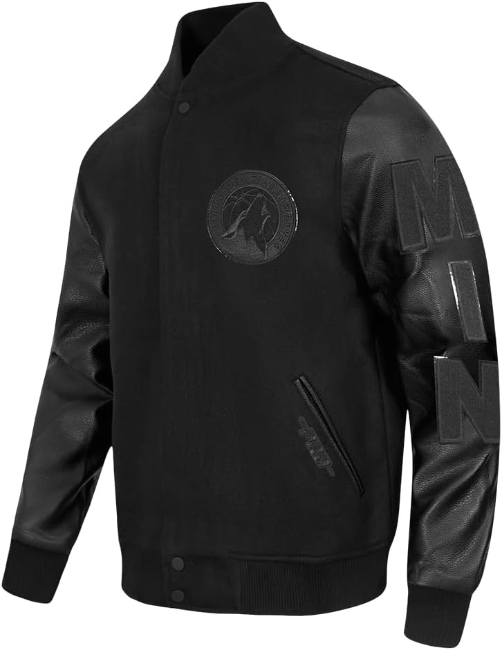 image:imagePro Standard Mens NBA Classic Varsity JacketTriple Black