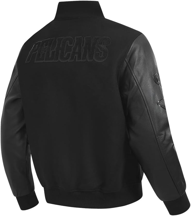 image:imagePro Standard Mens NBA Classic Varsity JacketTriple Black