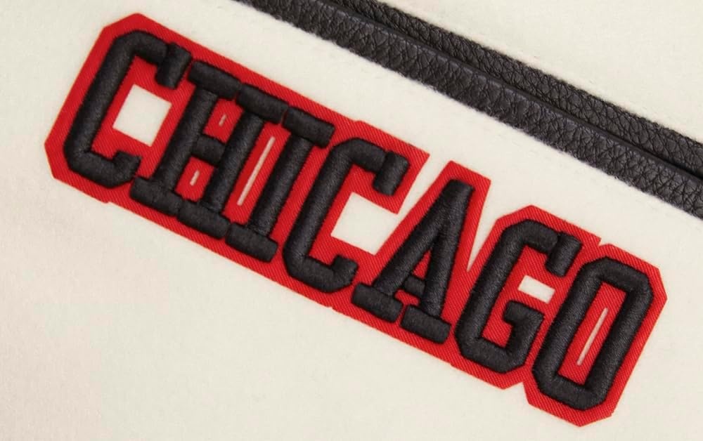image:imagePro Standard Mens NHL Retro Classics Varsity JacketEggshell Black