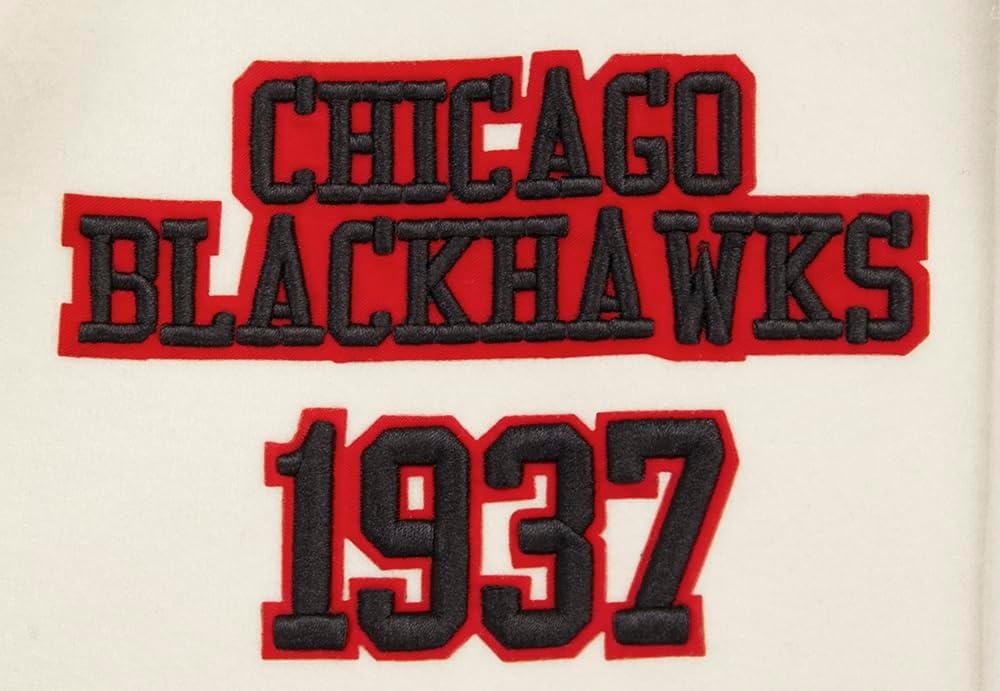 image:imagePro Standard Mens NHL Retro Classics Varsity JacketEggshell Black