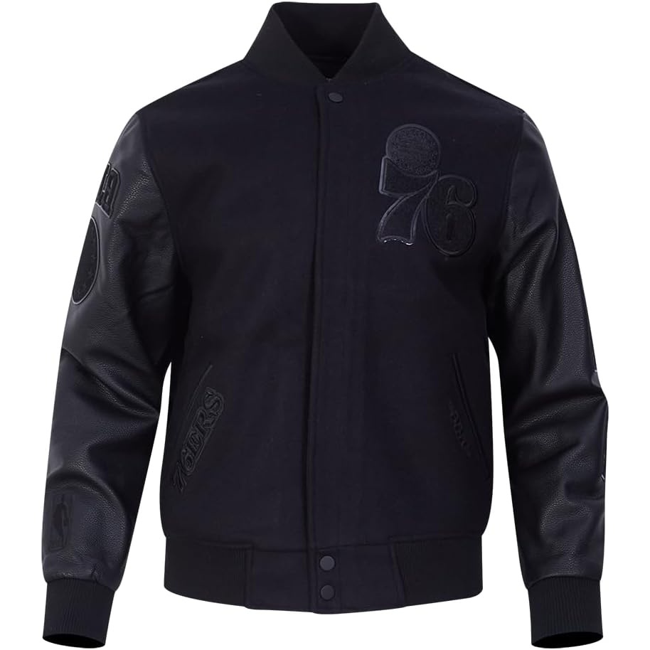 image:imagePro Standard Mens NBA Classic Varsity JacketTriple Black
