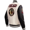 Pro Standard Mens NHL Retro Classics Varsity Jacket(Eggshell/ Black)