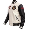 Pro Standard Mens NHL Retro Classics Varsity Jacket(Eggshell/ Black)