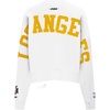 Pro Standard Womens NBA Wingspan Brushed Back French Terry Crewneck Sweatshirt(White)