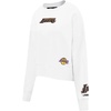 Pro Standard Womens NBA Wingspan Brushed Back French Terry Crewneck Sweatshirt(White)
