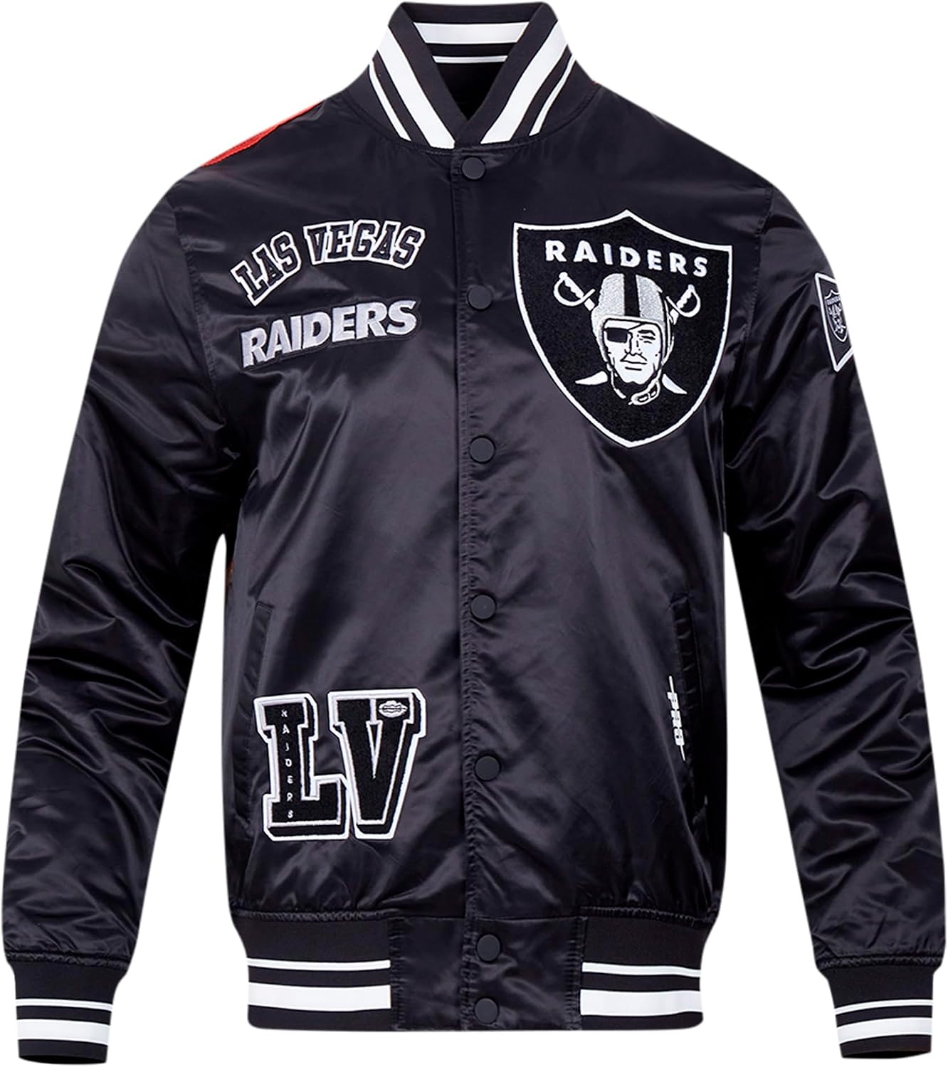 image:imagePro Standard Mens NFL Sublimated Satin Jacket Satin JacketBlack