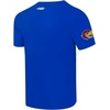 Pro Standard Mens University of Kansas Classic Chenille Short Sleeve Tee Royal Blue 2XL