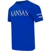 Pro Standard Mens University of Kansas Classic Chenille Short Sleeve Tee Royal Blue 2XL