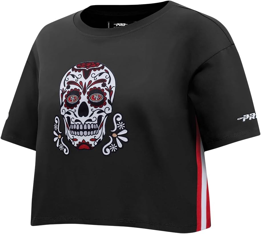 image:imagePro Standard Womens NFL Sugar Skull Short Sleeve Boxy Tee
