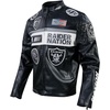 Mens NFL Moto Leather Jacket