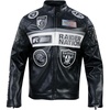 Mens NFL Moto Leather Jacket