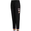 Pro Standard NBA Womens Womens NBA Classic Studio Brushed Back French Terry Sweatpant(Black/Purple/Yellow)