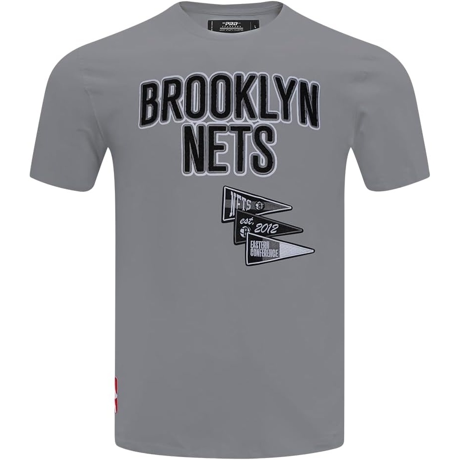 image:imagePro Standard NBA Mens Mens NBA Team Pennants Cotton Short Sleeve TeeGrey